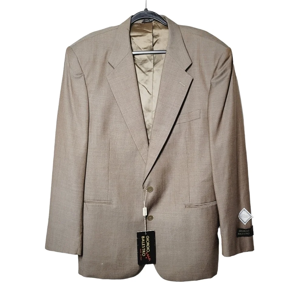 Giorgeo Balestro Wool Tan Sports Coat